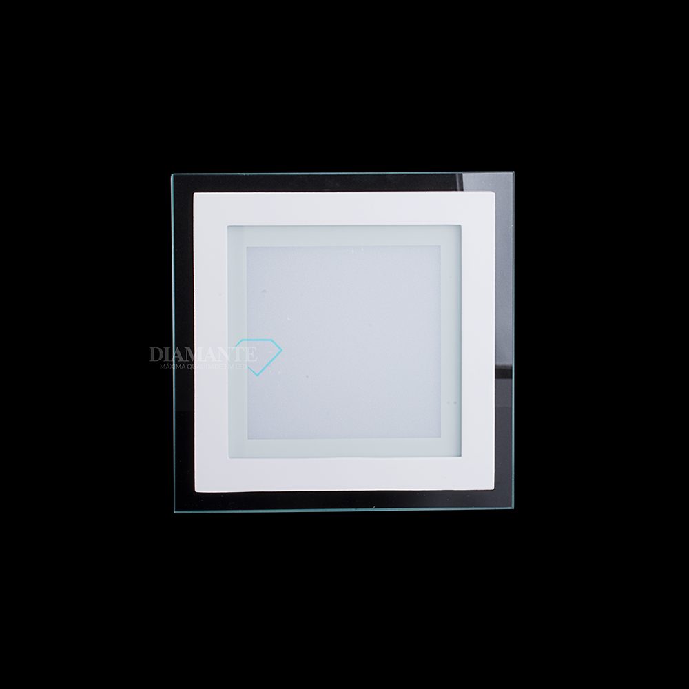 PAINEL DE VIDRO DIAMANTE 12W QUAD-6000K