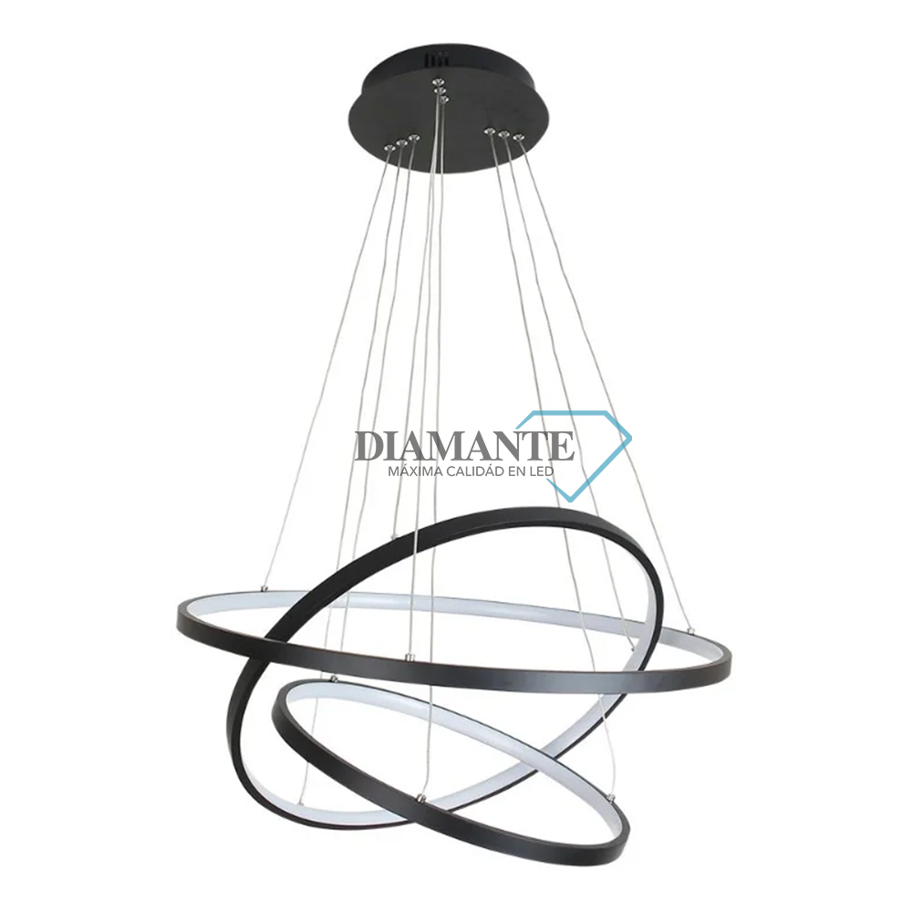 LUSTRE DIAMANTE MODERNO 2307/ 4+6+8 BLACK