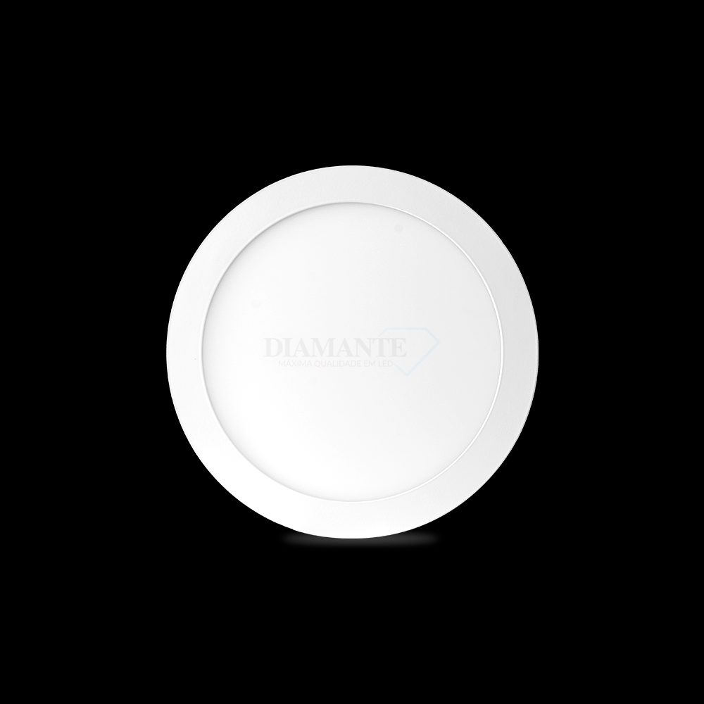 PAINEL DE LED EMBUTIDO DIAMANTE 12W - REDONDO - 4100K